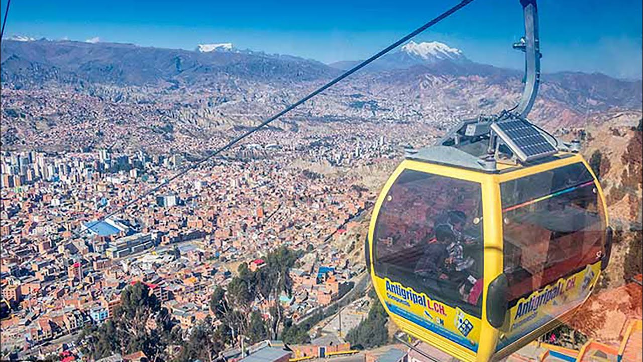 Teleférico de La Paz con vista panorámica de la ciudad