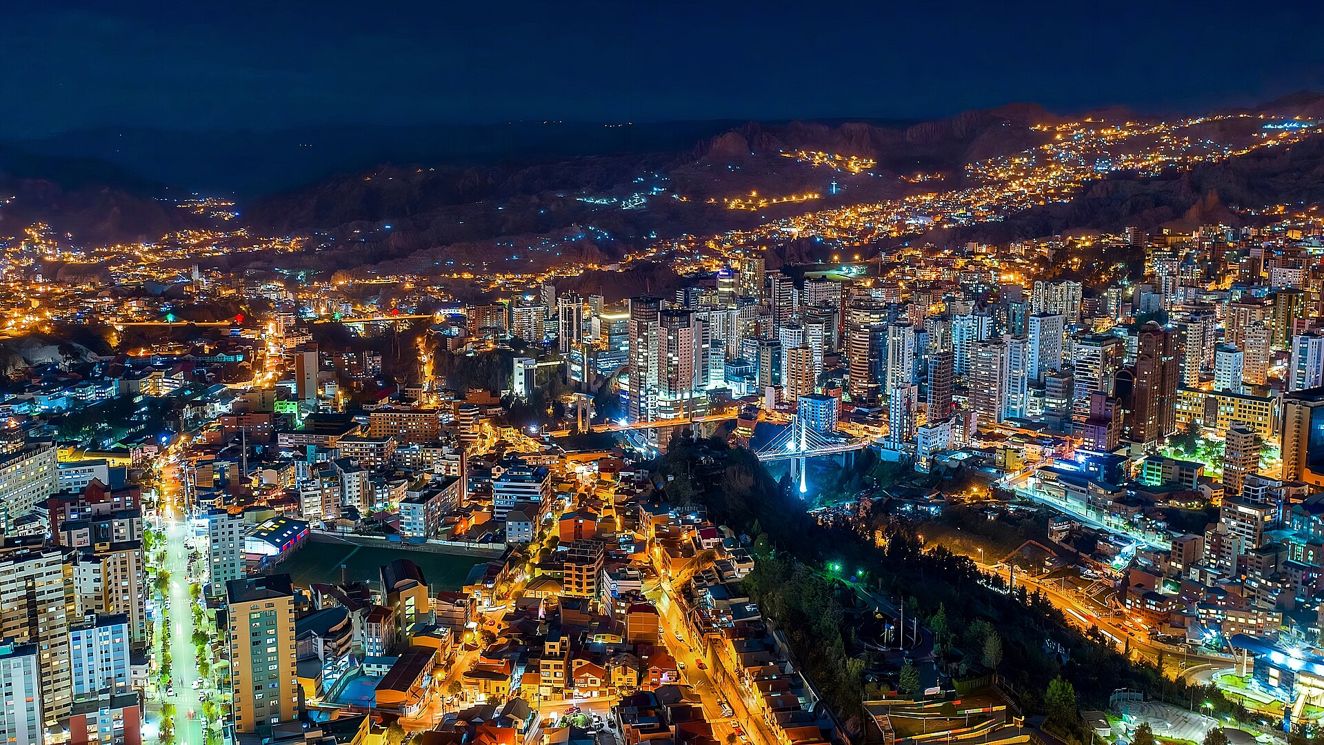 Skyline moderno de La Paz, Bolivia